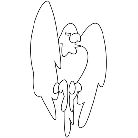 Eagle wings black and white clipart