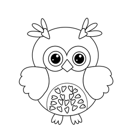 Owl black and white clipart free download