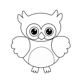 Owl Black And White Clipart Vector Free Download