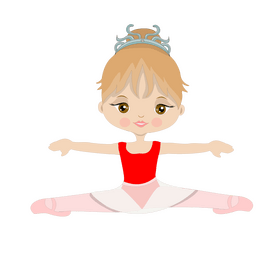 Cute blonde ballerina clipart