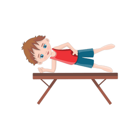 Little boy gymnastics clipart