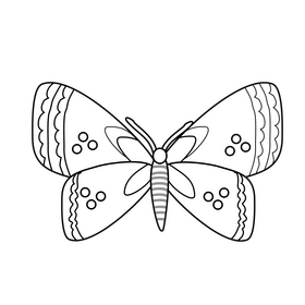 Butterfly black and white clipart