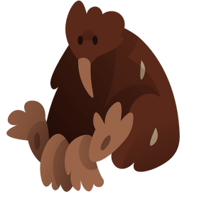 Echidna sitting clipart