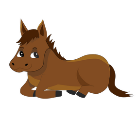 Cartoon baby horse clipart