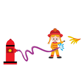 Cute firefighter clipart