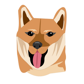 Cartoon akita dog clipart