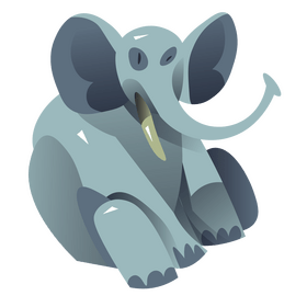 Elephant sitting clipart