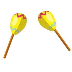 Maracas musical instrument clipart