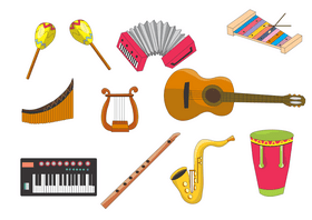 Free musical instruments vector