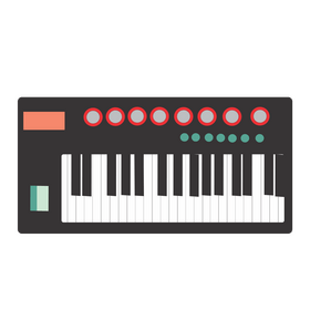 Keyboard piano cartoon drawing clipart