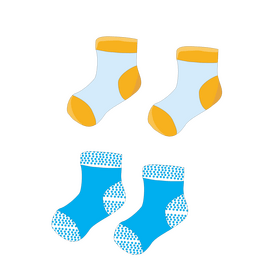 Cute baby socks clipart
