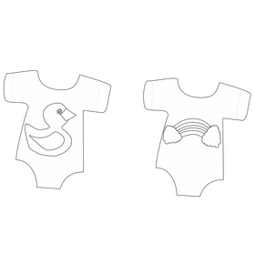 Baby onesies black and white clipart