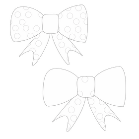 Baby girl bow tie black and white clipart