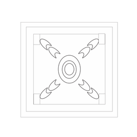 Ceramic tile black and white clipart