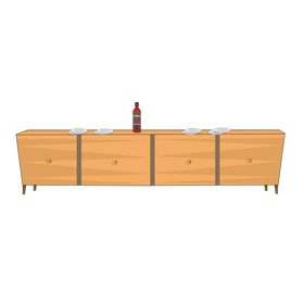 Sideboard furniture clipart