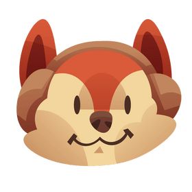 Fox with headphones clipart