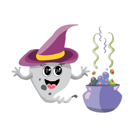 Halloween ghost cooking clipart