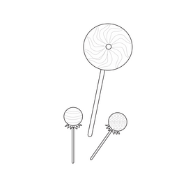 Free lollipopies black and white clipart