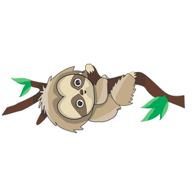 Cartoon sloth clipart