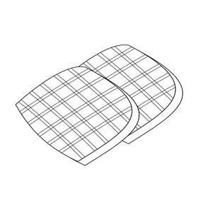 Breakfast waffles black and white clipart