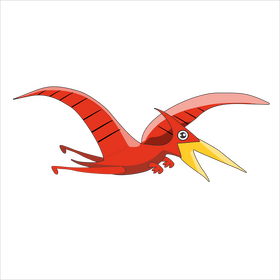 Pterodactyl flying dinosaur clipart
