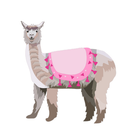 Cute llama clipart