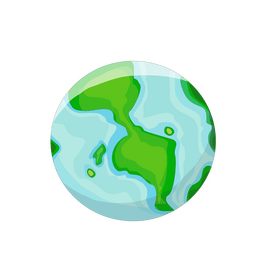 Cartoon earth planet clipart