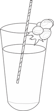Free grape juice black and white clipart