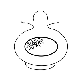 Free perfume with jasmine scent black and white clipart