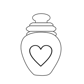 Perfume with strawberry scent black and white clipart