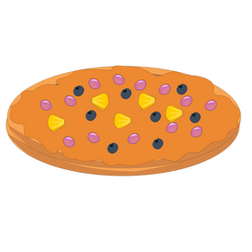 Fruit pizza clipart