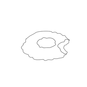 Bitten butter biscuit black and white clipart