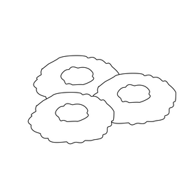 Butter biscuits with jelly black and white clipart