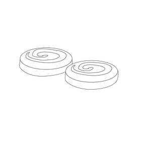 Milky biscuits drawing black and white clipart