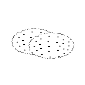 Free maize and chocolate biscuits black and white clipart