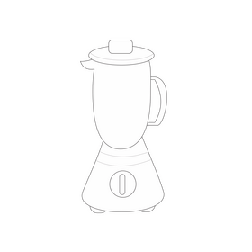 Blender cartoon black and white clipart
