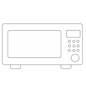 Free microwave black and white clipart