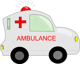 Cartoon ambulance clipart