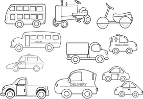 Transportation black and white vector