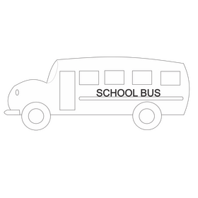 School bus drawing black and white clipart
