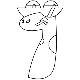 Cool gecko with sunglasses black and white clipart