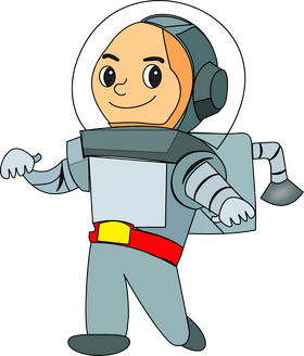 Cartoon astronaut clipart