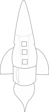 Rocket drawing black and white clipart free download