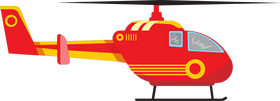Red helicopter clipart