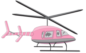 Pink helicopter clipart