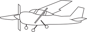 Plane black and white clipart