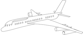 Plane illustration black and white clipart free download