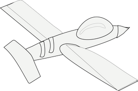 Plane black and white clipart