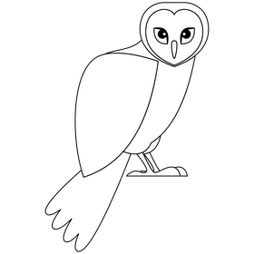 Owl black and white clipart