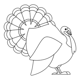 Turkey black and white clipart